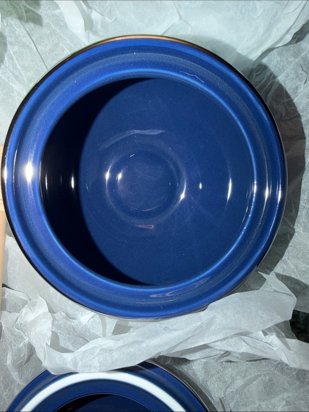 KATE SPADE & LENOX HONEY POT- Silver with bright blue interior. - Picture 5 of 14
